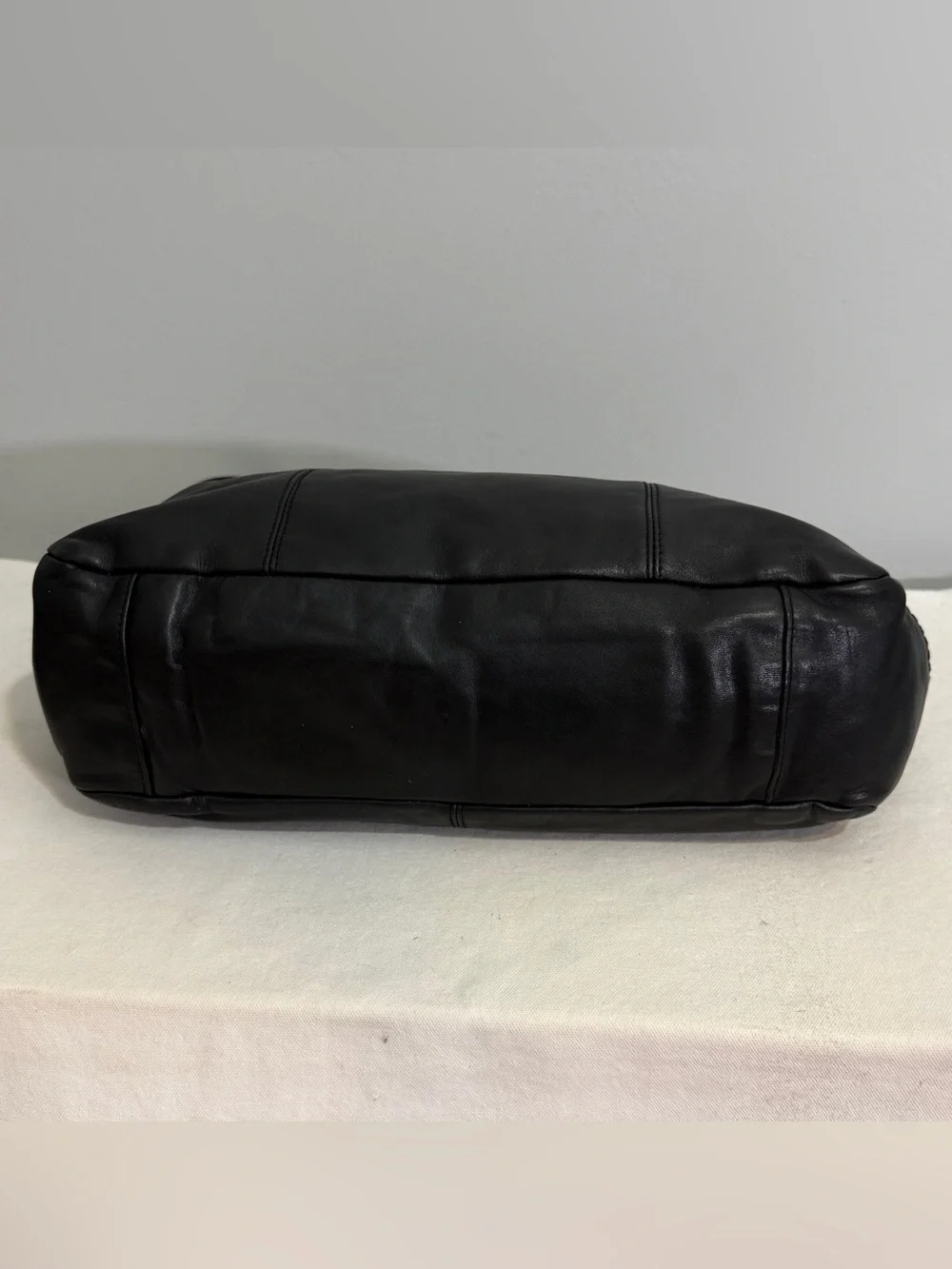 Coach Gallery East West Tote Shoulder Bag Black Leather Y2K Vintage F17722 FAIR